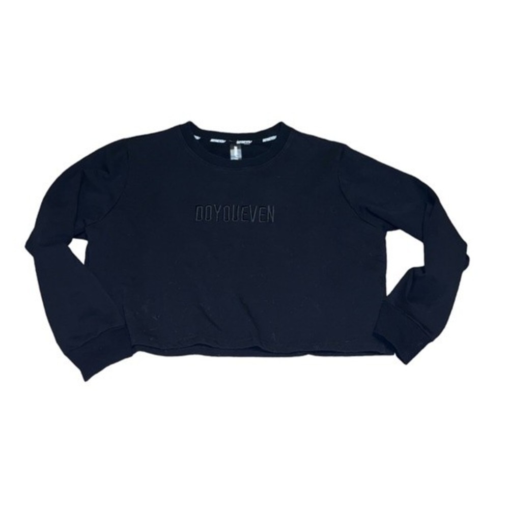 Doyoueven Staple Cropped sweater black sz M